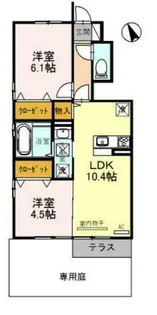 プレミア【1階】の間取り