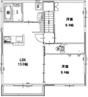フローラ坂元C【201号室】の間取り