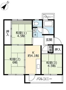 UR向ヶ丘第二【0510304号室】の間取り