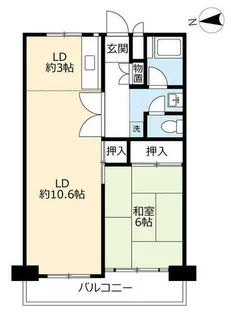 UR玉串元町【0001028号室】の間取り