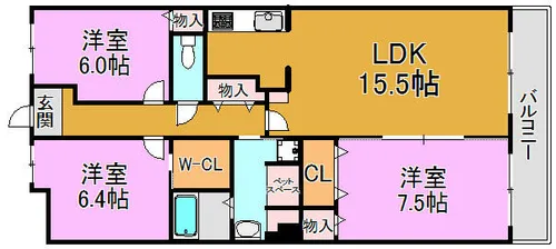 プロスペリテ【4階】の間取り