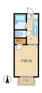 プリンス立花C棟【2階】の間取り