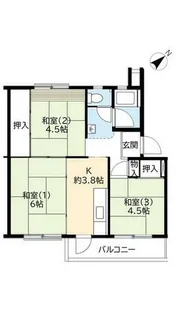 UR鈴蘭台第一【0140208号室】の間取り