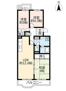 UR神宮東パークハイツ【0300506号室】の間取り