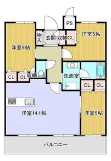 リベール加古川駅前【903号室】の間取り
