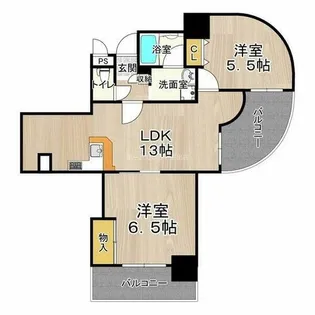 フェルザ住之江公園【9階】の間取り