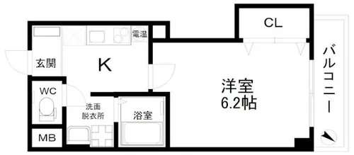 みおつくし岸里Ⅱ【7階】の間取り