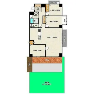 ルミエール瑞穂公園【A-2号室】の間取り