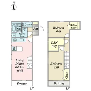 Numenia Ao(ヌーメニアアオ)【A号室】の間取り