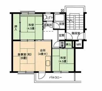 UR岩成台【0310203号室】の間取り