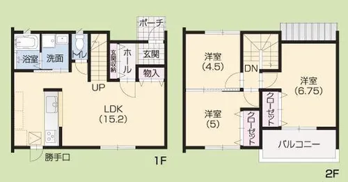 ラシック勝原【1階】の間取り