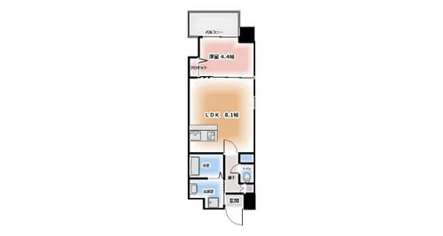 アンピールメゾン天神北【605号室】の間取り