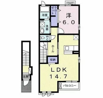 エレガント茱萸木【2階】の間取り