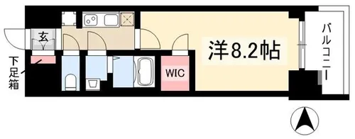 プレサンスNAGOYAファスト【8階】の間取り