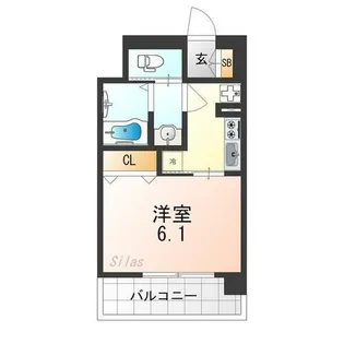 プレサンス京都室町通 紫水【1階】の間取り