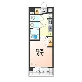 プレサンス京都室町通 紫水【4階】の間取り
