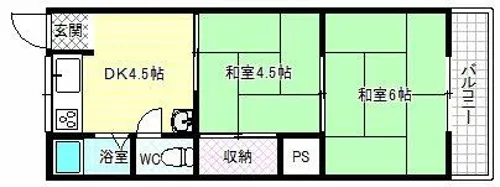 鉄本グリーンハイツ【103号室】の間取り