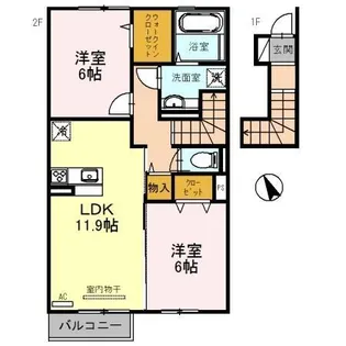 メゾン・リヴェール【205号室】の間取り