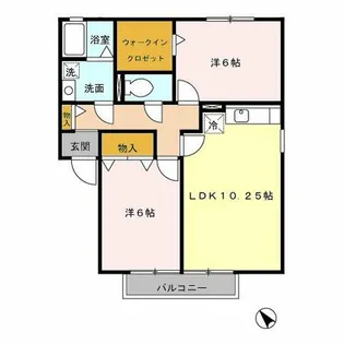 ドリームステージ A【201号室】の間取り