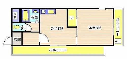 HOUSE20【404号室】の間取り