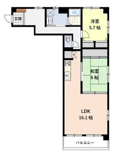 シティーガーデン小碓【401号室】の間取り