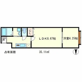 ラ・メゾン・ド・ヒロコ【2階】の間取り