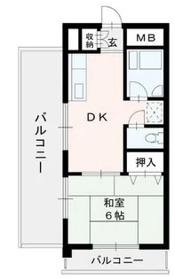 エクセレント野間【607号室】の間取り