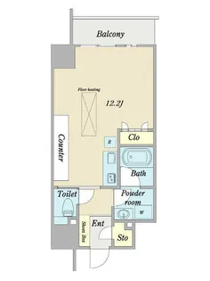 Nudgeone.呉服町【1201号室】の間取り