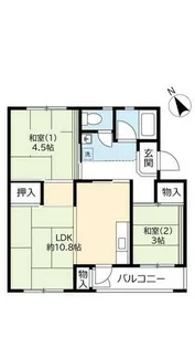 UR平城第二【0390206号室】の間取り