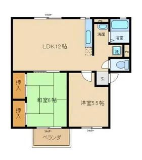 ラッキービレッジ【105号室】の間取り