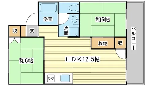 VILLA高嶋【201号室】の間取り
