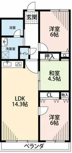 愛知県岡崎市竜美新町【マンション】の間取り