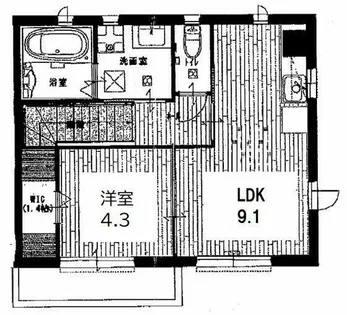 サンピース【2階】の間取り