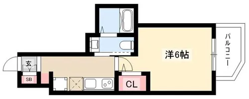 エステムコート名古屋千種グレイス【14階】の間取り