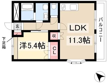 エスポアールⅡ【203号室】の間取り
