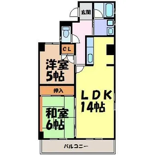 グランセーブル高岳【4階】の間取り
