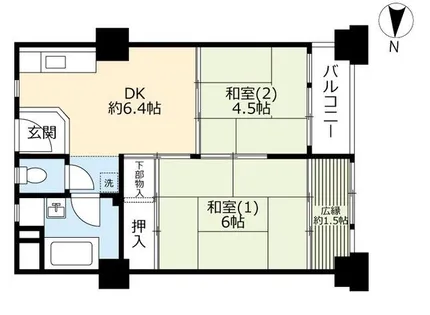 UR千島【0010737号室】の間取り