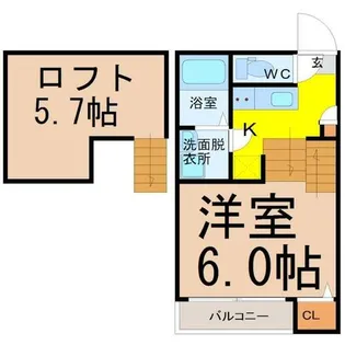 ブランドール【1階】の間取り