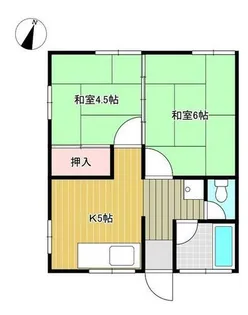 サウスタアパート【201号室】の間取り