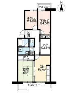UR横尾【0050405号室】の間取り