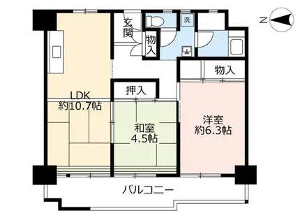 UR南港わかぎの【0430212号室】の間取り