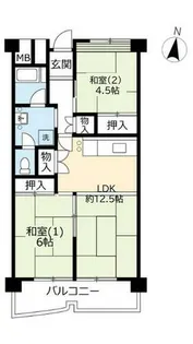 UR南港しらなみ【0330109号室】の間取り