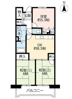 URアルビス池田【1070403号室】の間取り