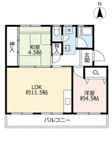 UR桃山南【0330504号室】の間取り