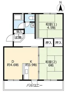UR久御山【0390501号室】の間取り