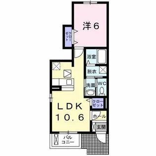 Y’sフィールド A【1階】の間取り