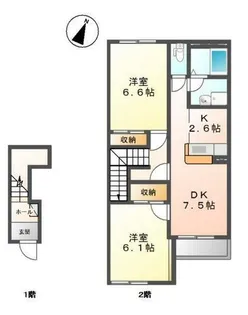 アルシオーネ 壱番館【2階】の間取り