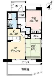 URアルビス緑丘【1040101号室】の間取り