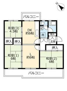 UR南花台【0010504号室】の間取り