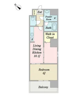 1LDKの間取り画像